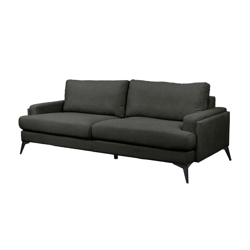 ALBERGO FABRIC 3-SEATER SOFA LOUNGE DARK GREY - MyChocolateWood