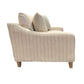 ALBERTO 1.5-SEATER XL HAMPTON STYLE ARMCHAIR SOLID PINE & HARDWOOD FRAME IN CALANTINO STRIPE 125CM - MyChocolateWood