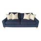 ALBERTO 3-SEATER SOFA SOLID PINE & HARDWOOD FRAME IN NAVY 223CM - MyChocolateWood