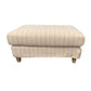 ALBERTO OTTOMAN FOOTSTOOL POUF SOLID PINE & HARDWOOD FRAME CALANTINO STRIPE - MyChocolateWood