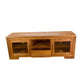 ALDO SOLID BLACKWOOD TV UNIT WITH 1 DRAWER & 2 GLASS DOORS - MyChocolateWood