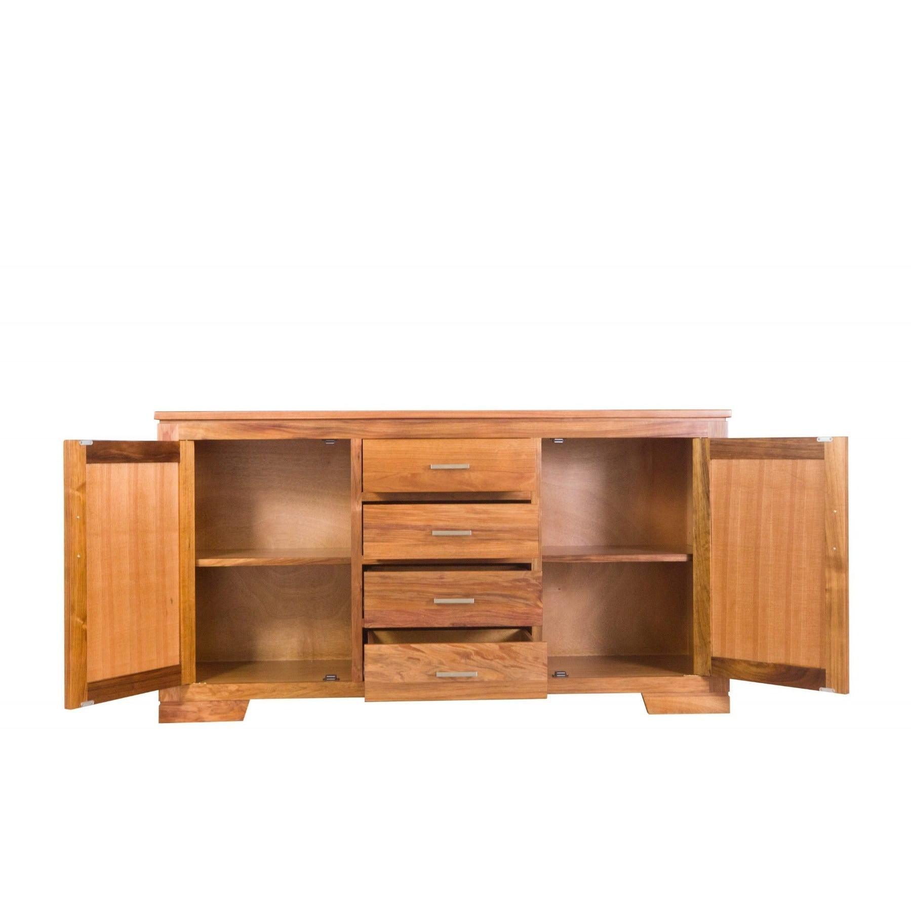 ALDO TASMANIAN BLACKWOOD TIMBER BUFFET SIDEBOARD 2 DOORS 4 DRAWERS 160CM - MyChocolateWood