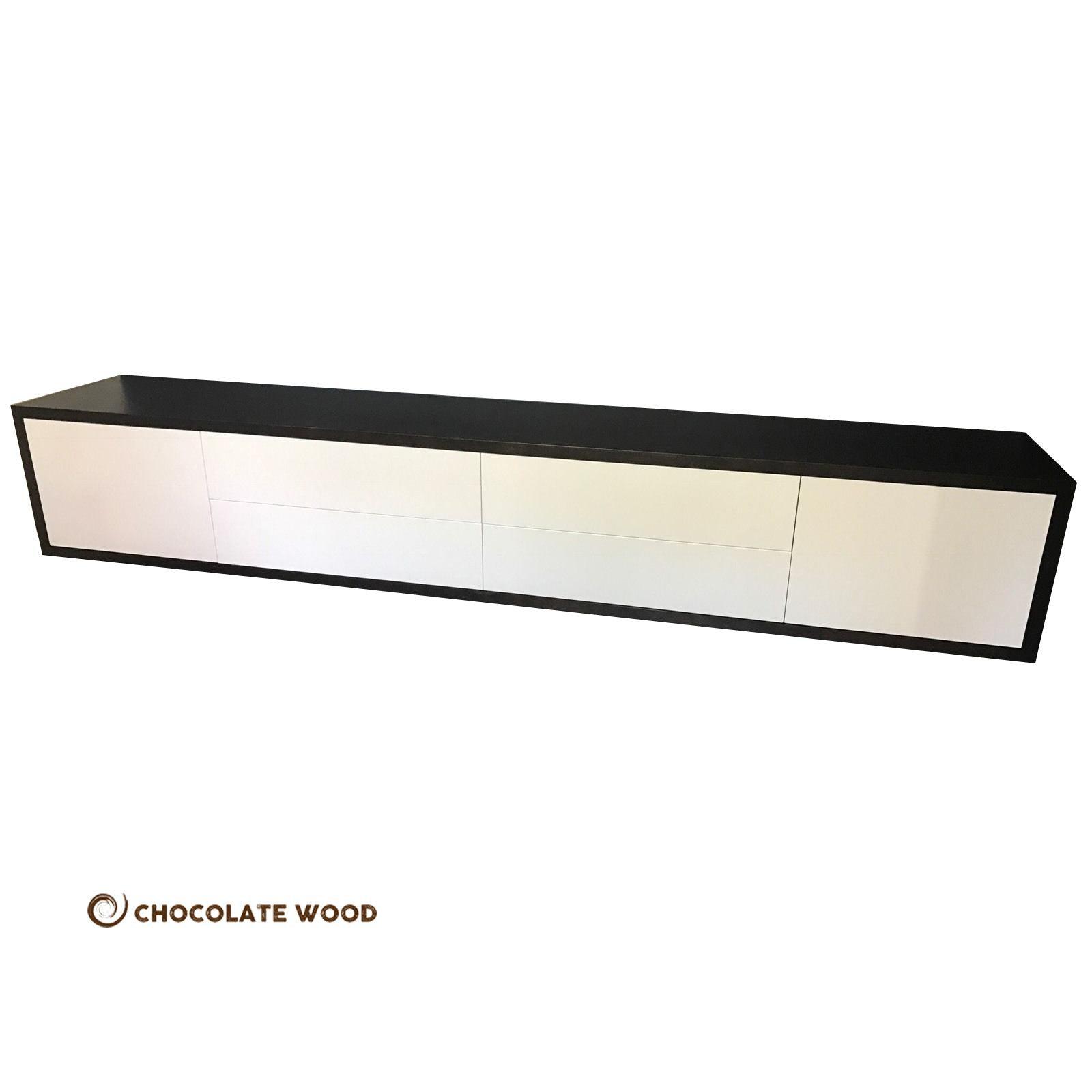 ALEX WALL MOUNTED TV UNIT 2 DOORS & 4 DRAWERS - AUSTRALIAN MADE TO ORDER - MyChocolateWood