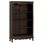ALEXEI QUEEN ANN STYLE SOLID MAHOGANY BOOKCASE IN CHOCOLATE - MyChocolateWood