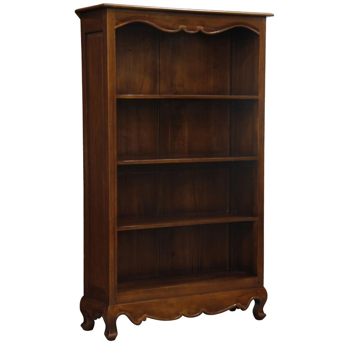 ALEXEI QUEEN ANN STYLE SOLID MAHOGANY BOOKCASE IN MAHOGANY - MyChocolateWood