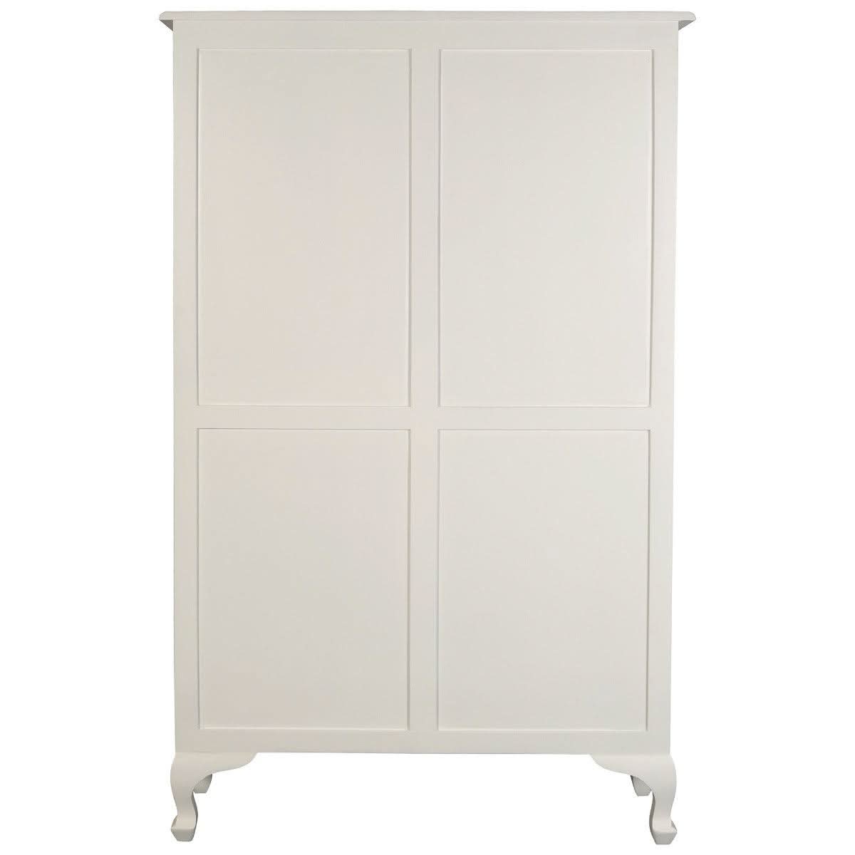ALEXEI QUEEN ANN STYLE SOLID MAHOGANY BOOKCASE IN WHITE - MyChocolateWood