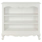 ALEXEI QUEEN ANN STYLE SOLID MAHOGANY LOW BOOKCASE IN WHITE - MyChocolateWood