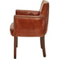 ALEXIA CARVER CHAIR IN ORIGINAL AGED LEATHER WITH BRASS STUD TRIM - MyChocolateWood