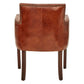 ALEXIA CARVER CHAIR IN ORIGINAL AGED LEATHER WITH BRASS STUD TRIM - MyChocolateWood