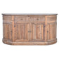 ALIMAR RECLAIMED PINE/RECLAIMED ELM TOP FRENCH VINTAGE CURVED SIDEBOARD/BUFFET  NATURAL - MyChocolateWood