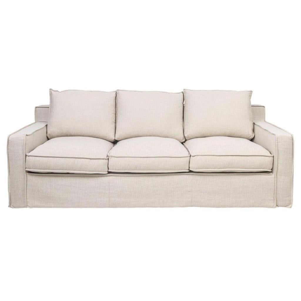 ALLARD FABRIC 3-SEATER SOFA STONE - MyChocolateWood