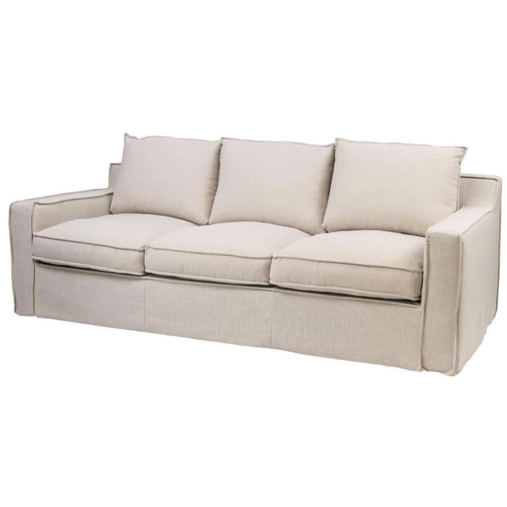 ALLARD FABRIC 3-SEATER SOFA STONE - MyChocolateWood