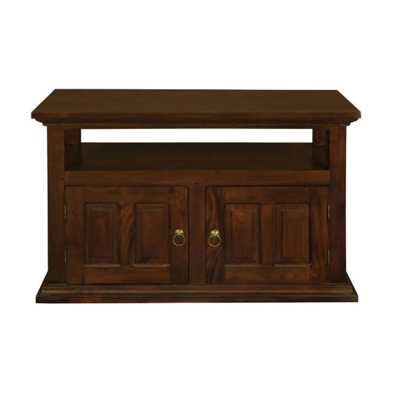 ALLENBY SOLID MAHOGANY TV UNIT 2 DOORS/SHELF - MAHOGANY - MyChocolateWood