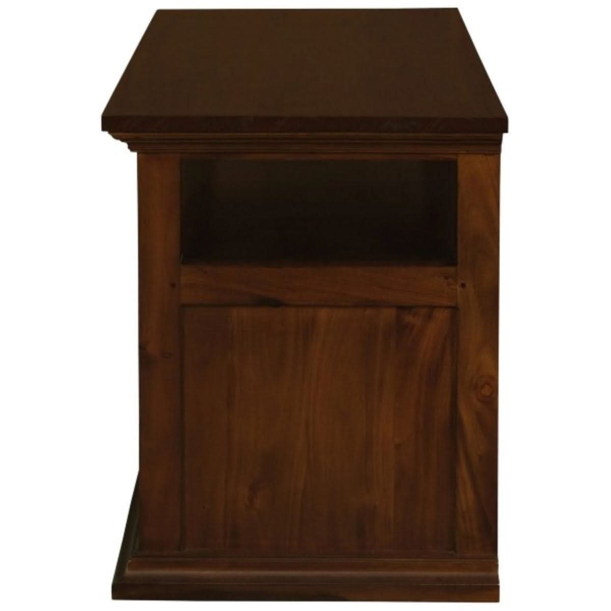 ALLENBY SOLID MAHOGANY TV UNIT 2 DOORS/SHELF - MAHOGANY - MyChocolateWood