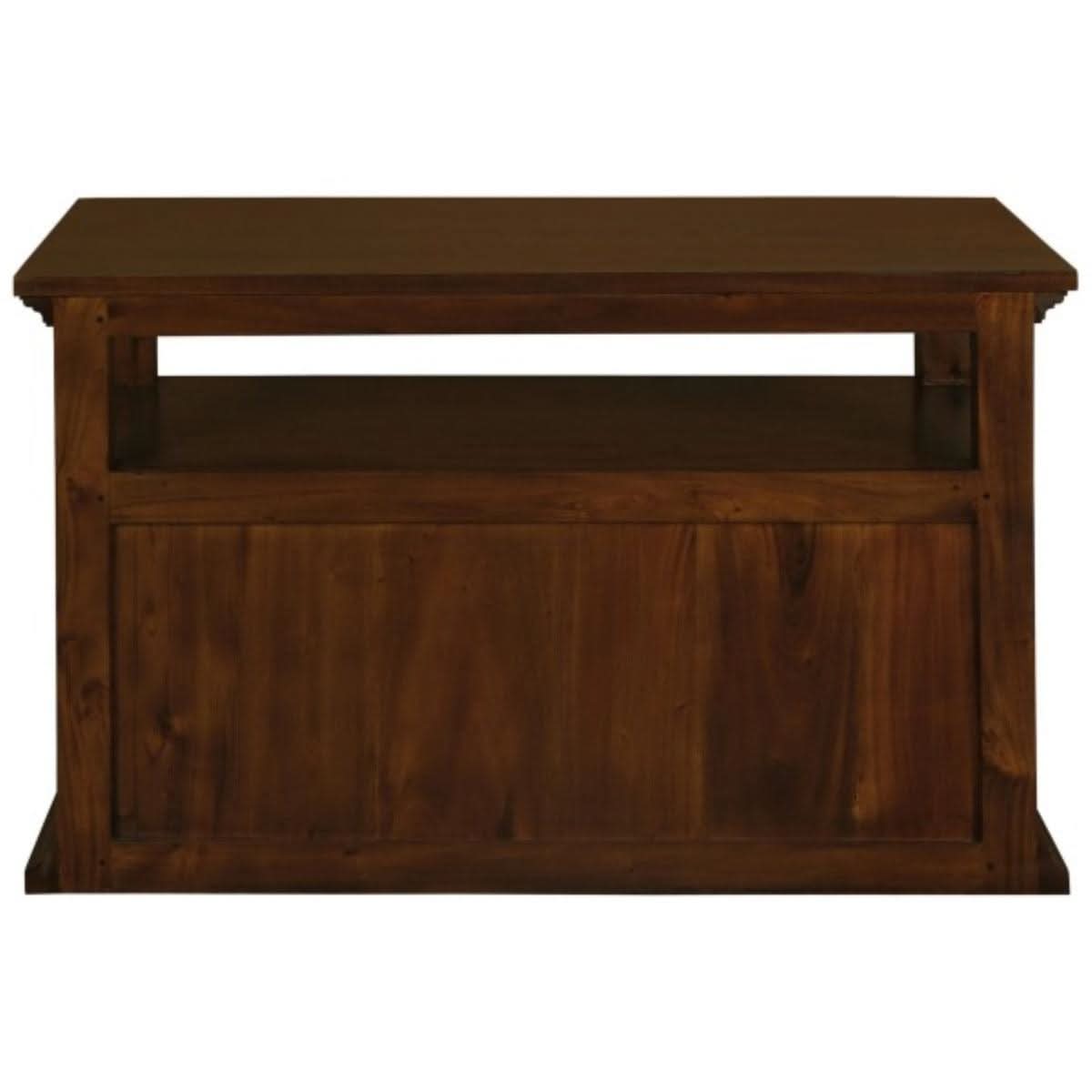 ALLENBY SOLID MAHOGANY TV UNIT 2 DOORS/SHELF - MAHOGANY - MyChocolateWood