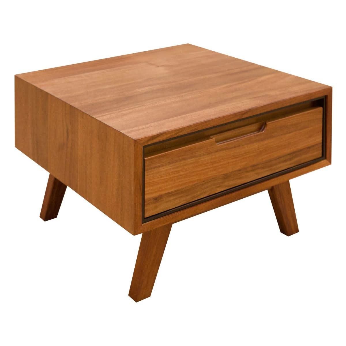 ALMA TASMANIAN BLACKWOOD 1 DRAWER LAMP TABLE - MyChocolateWood