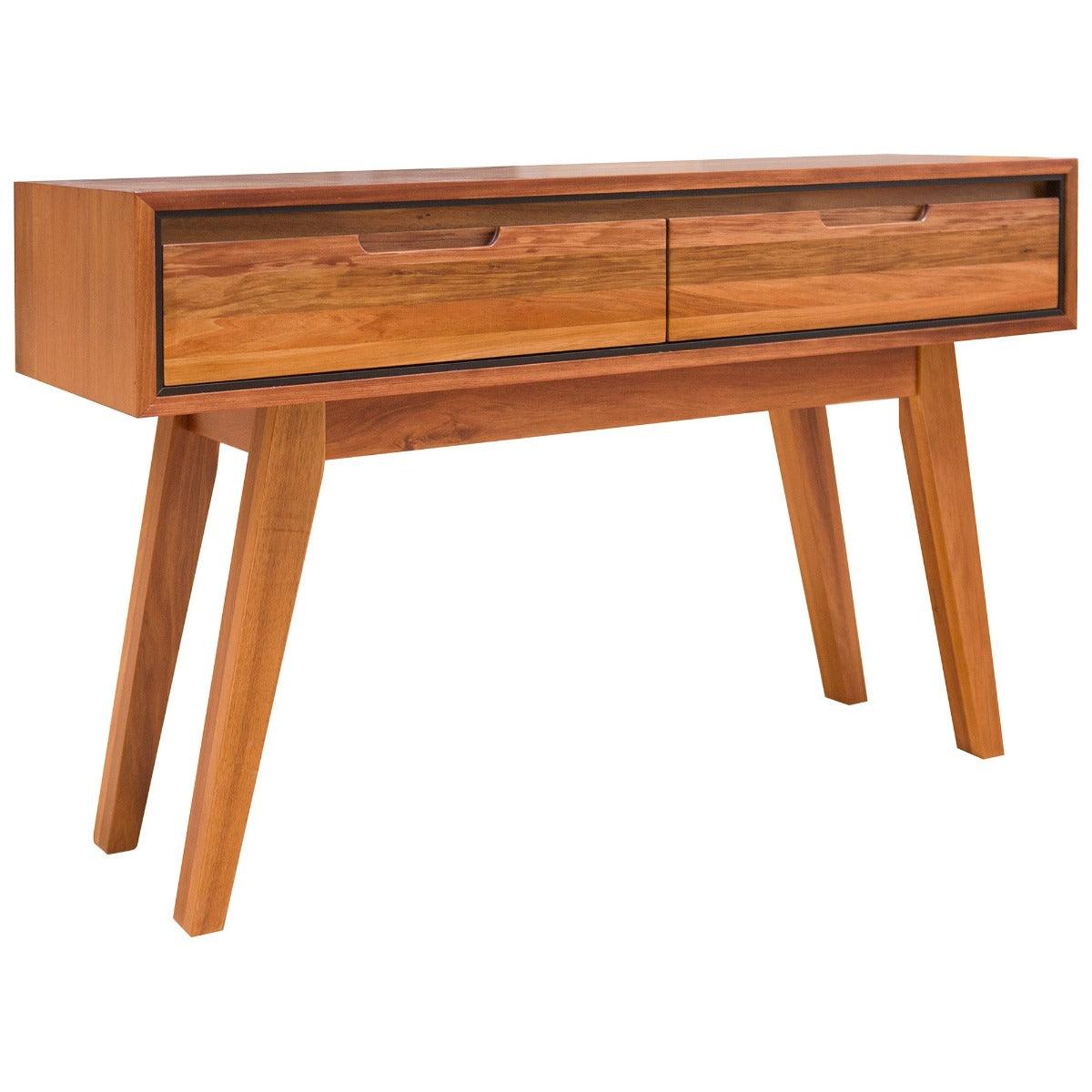ALMA TASMANIAN BLACKWOOD HALL TABLE/CONSOLE TABLE 2 DRAWERS 120CM - MyChocolateWood