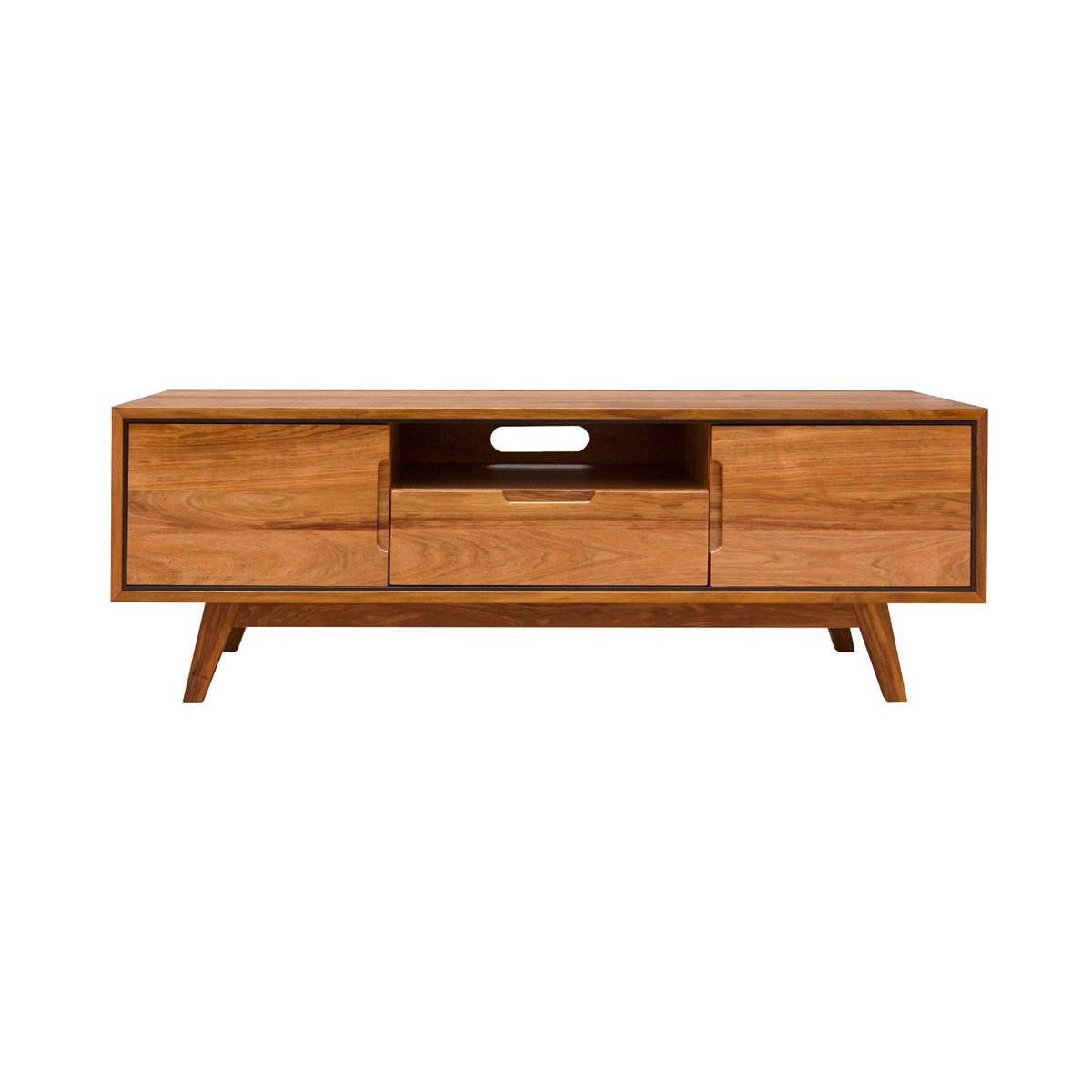 ALMA TASMANIAN BLACKWOOD TV UNIT 2 DOORS & 1 DRAWER 152CM - MyChocolateWood