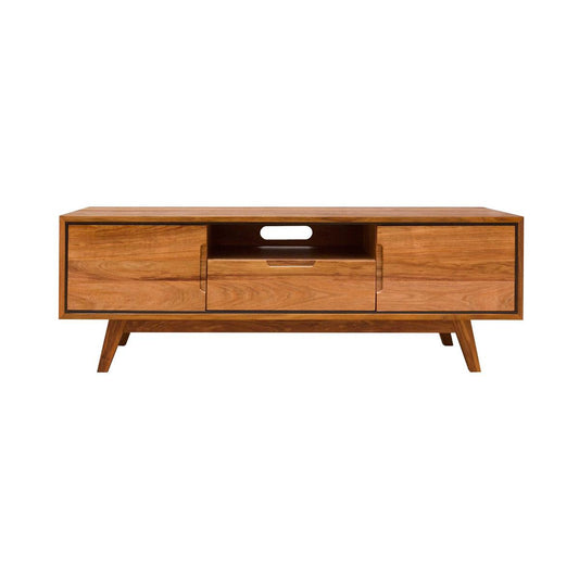 ALMA TASMANIAN BLACKWOOD TV UNIT 2 DOORS & 1 DRAWER 152CM - MyChocolateWood