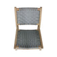 AMARA OUTDOOR RECLAIMED AGED TEAK WOOD/SYNTHETIC  RATTAN DINING CHAIR GREY WEAVE - MyChocolateWood