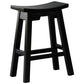 AMELIA SOLID MAHOGANY KITCHEN BAR STOOL BLACK - MyChocolateWood