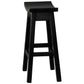 AMELIA SOLID MAHOGANY KITCHEN BAR STOOL BLACK - MyChocolateWood