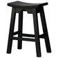 AMELIA SOLID MAHOGANY KITCHEN BAR STOOL BLACK - MyChocolateWood