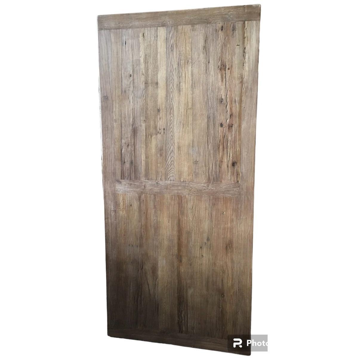 ANAIS FRENCH PROVINCIAL DINING TABLE RECYCLED TIMBER HARDWOOD 240CM RUSTIC + 8 x MELROSE DINING CHAIR IN ELM WOOD WITH A NATURAL FINISH - MyChocolateWood