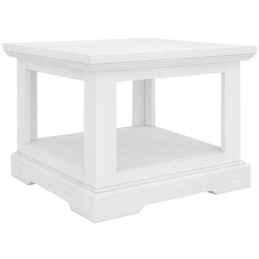 ANIKA SOLID ACACIA LAMP TABLE IN VIVID WHITE - MyChocolateWood