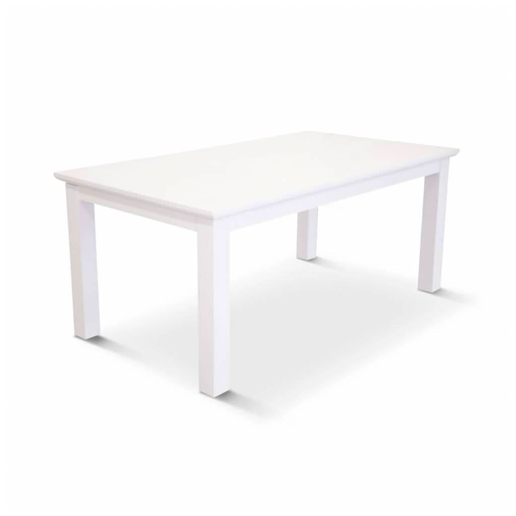 ANIKA SOLID ACACIA WOOD 180CM DINING TABLE IN VIVID WHITE - MyChocolateWood