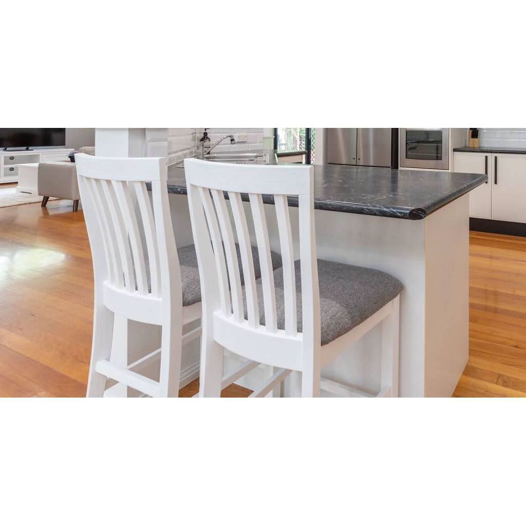 ANIKA SOLID ACACIA WOOD BAR STOOL IN VIVID WHITE - MyChocolateWood