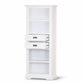 ANIKA SOLID ACACIA WOOD BOOKCASE IN VIVID WHITE  - MyChocolateWood
