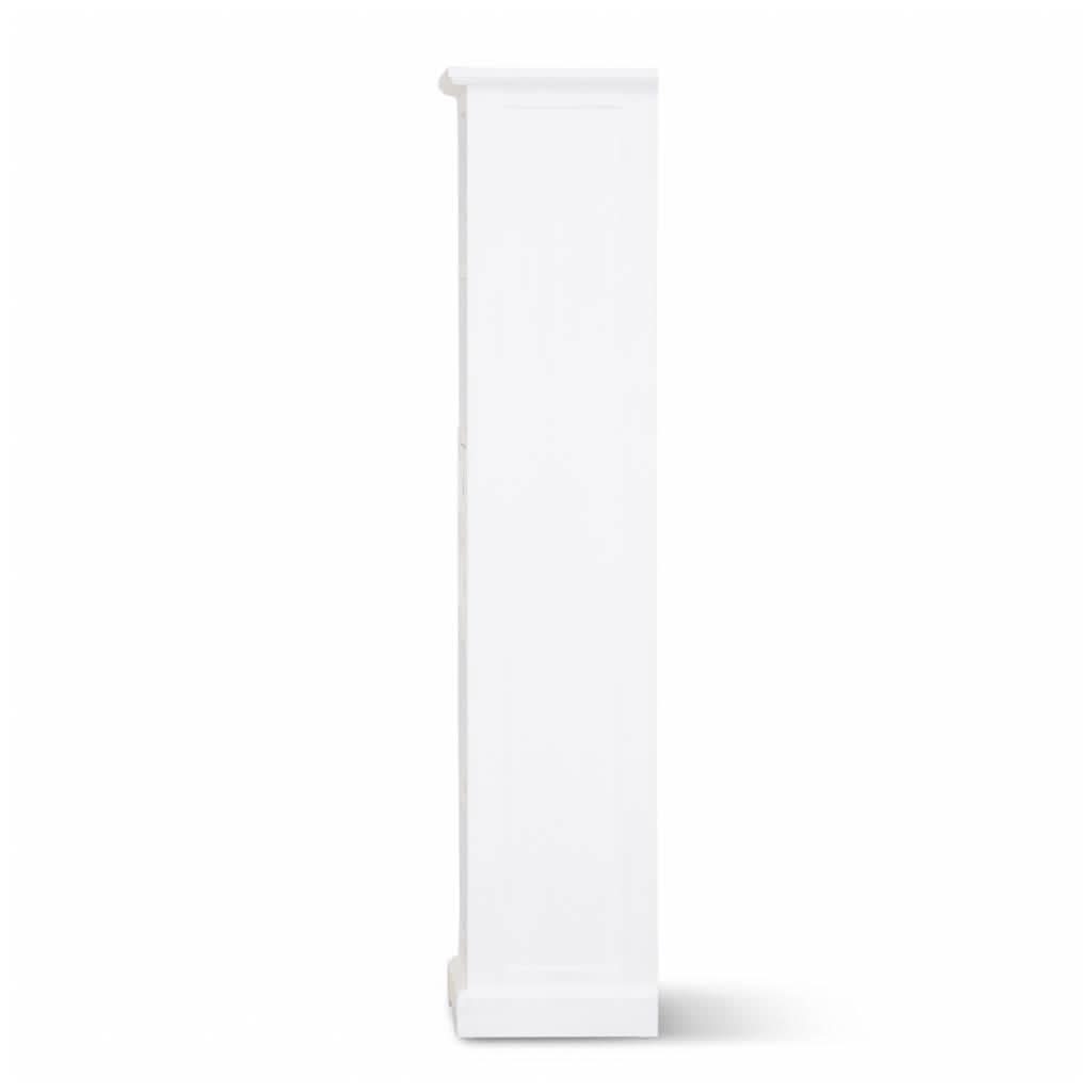 ANIKA SOLID ACACIA WOOD BOOKCASE IN VIVID WHITE  - MyChocolateWood