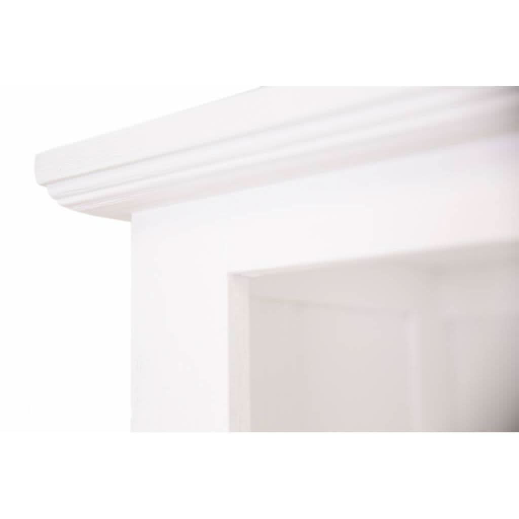 ANIKA SOLID ACACIA WOOD BOOKCASE IN VIVID WHITE  - MyChocolateWood