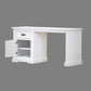 ANIKA SOLID ACACIA WOOD DESK IN VIVID WHITE - MyChocolateWood