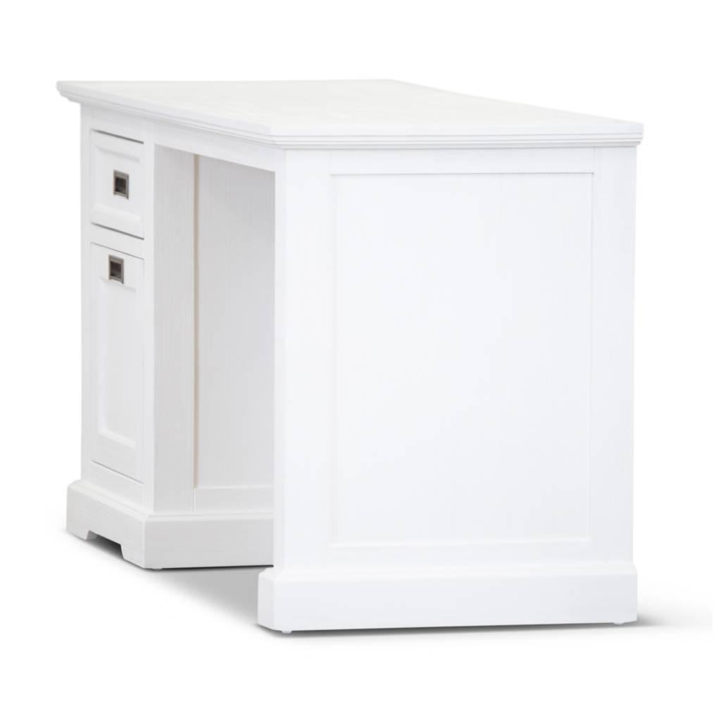 ANIKA SOLID ACACIA WOOD DESK IN VIVID WHITE - MyChocolateWood