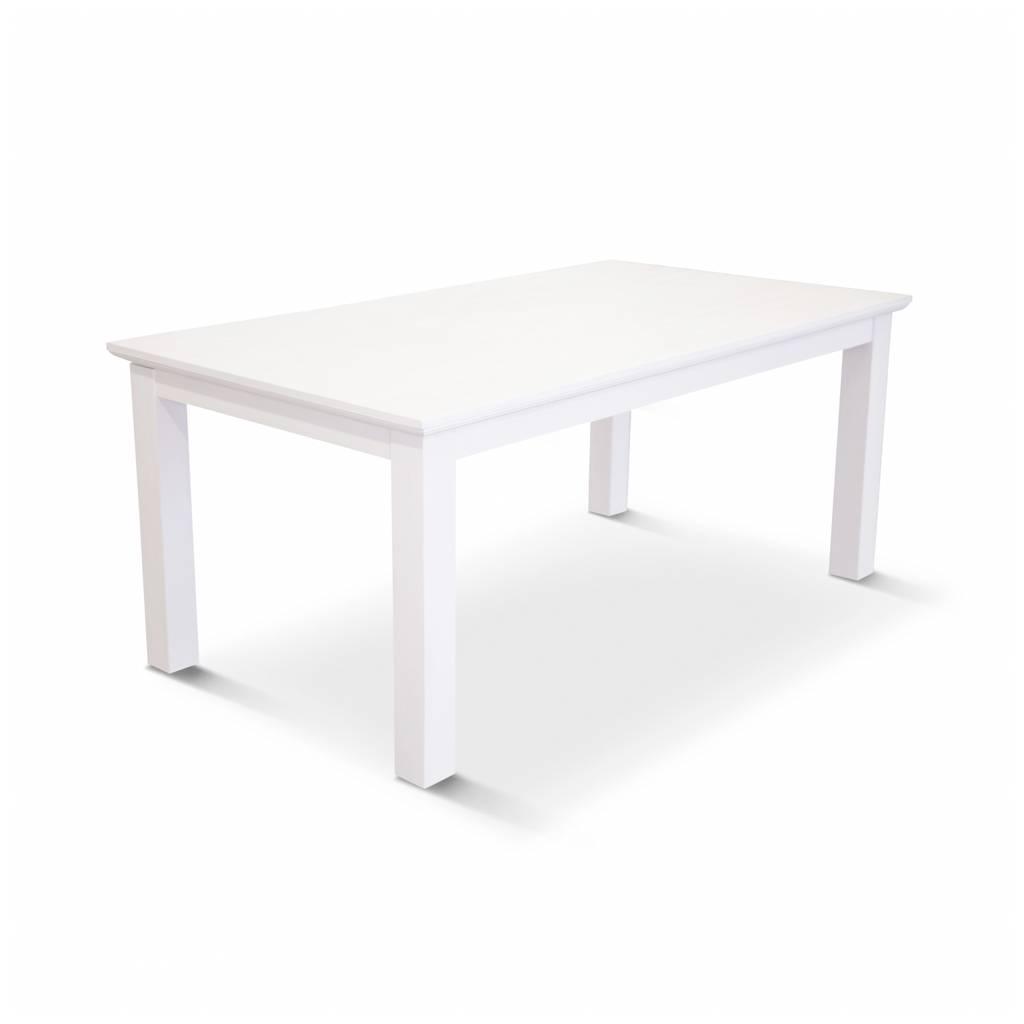ANIKA SOLID ACACIA WOOD DINING TABLE IN VIVID WHITE 220CM - MyChocolateWood