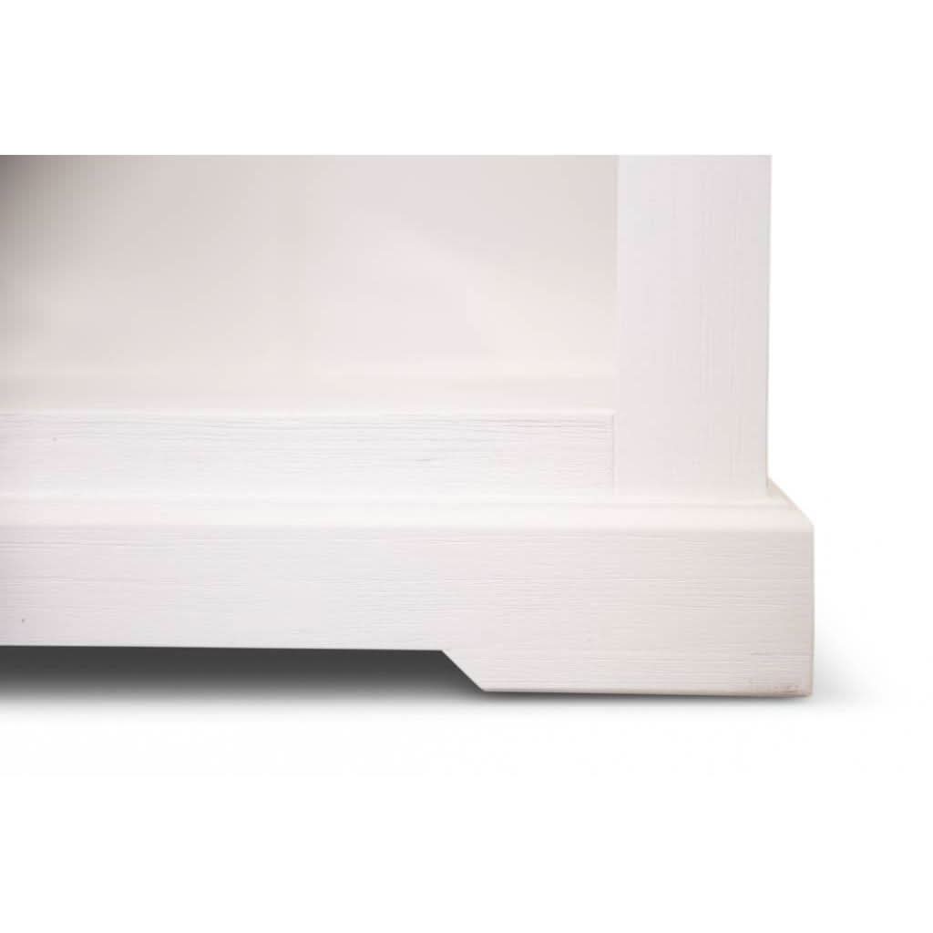 ANIKA SOLID ACACIA WOOD SIDEBOARD BUFFET 2-DOORS 3 DRAWERS IN VIVID WHITE - MyChocolateWood