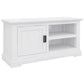 ANIKA SOLID ACACIA WOOD TV UNIT 1-DOOR 2 SHELVES IN VIVID WHITE - MyChocolateWood