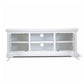 ANIKA SOLID ACACIA WOOD TV UNIT 2-DOORS & 2 SHELVES IN VIVID WHITE 160CM - MyChocolateWood