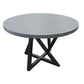 ANTHEA 2-TONE CONCRETE & ACACIA ROUND DINING TABLE 120CM - MyChocolateWood