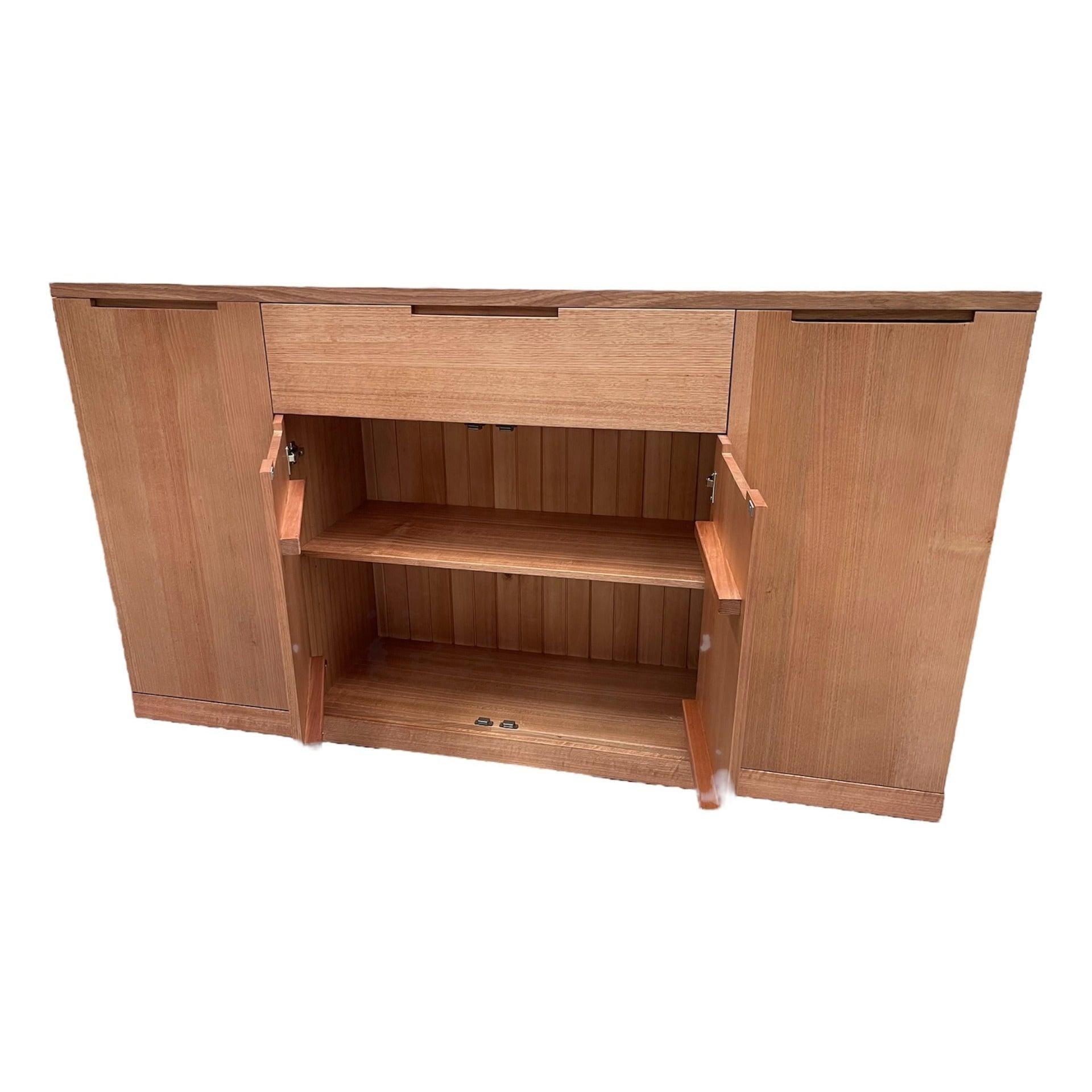 ANTOINETTE AUSTRALIAN MADE TASSIE OAK BUFFET/SIDEBOARD 4 DOORS 1 DRAWER CUSTOM MADE - MyChocolateWood