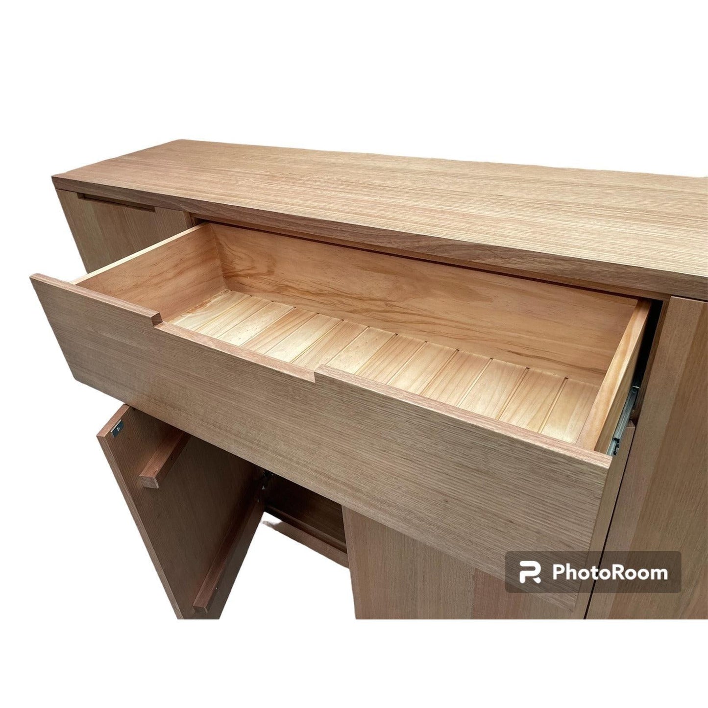 ANTOINETTE AUSTRALIAN MADE TASSIE OAK BUFFET/SIDEBOARD 4 DOORS 1 DRAWER CUSTOM MADE - MyChocolateWood