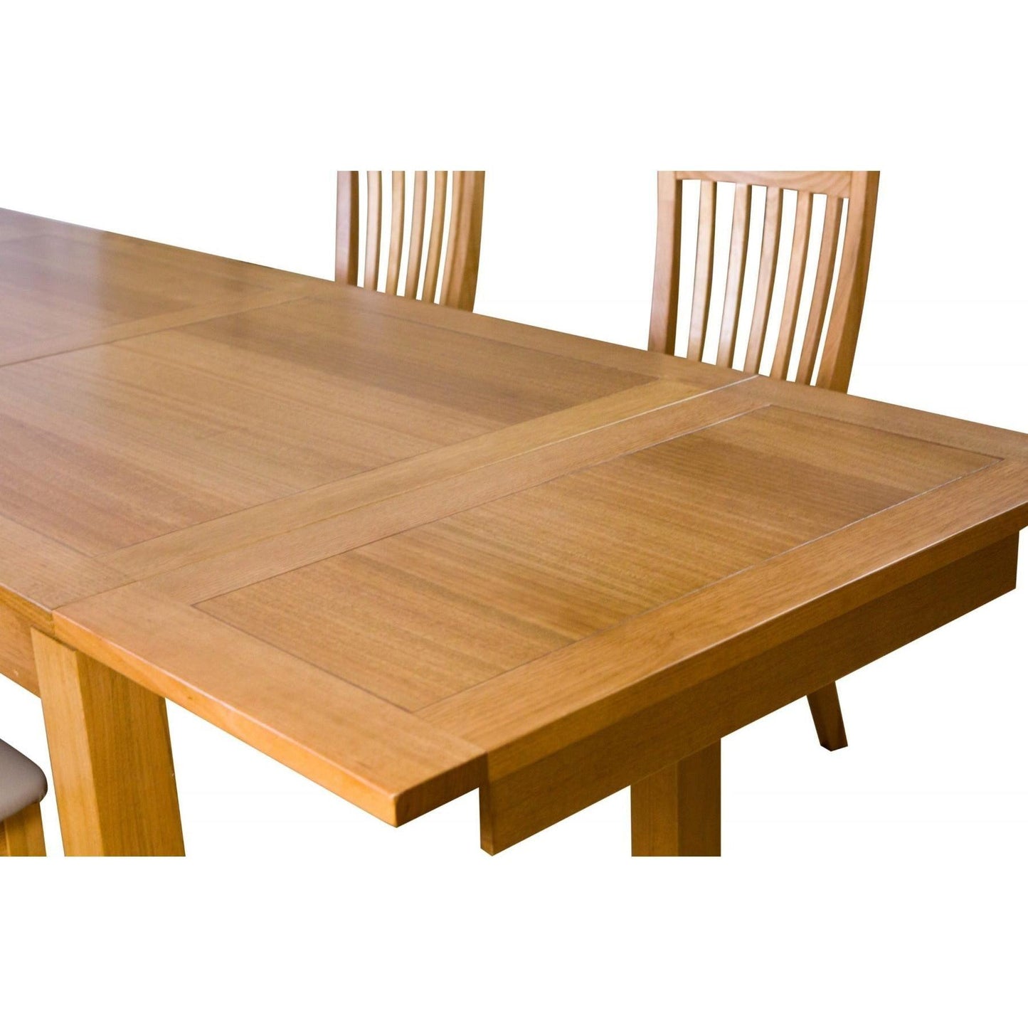 ANYA SIDE EXTENSION DINING TABLE WHEAT COLOUR 200-300CM - MyChocolateWood