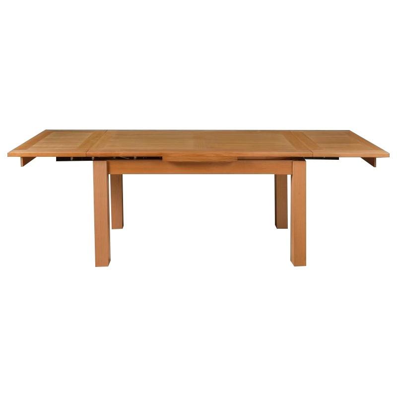 ANYA SIDE EXTENSION DINING TABLE WHEAT COLOUR 200-300CM - MyChocolateWood