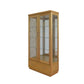 ANYA SOLID VICTORIAN ASH DISPLAY CABINET WITH 2 GLASS DOORS & 1 DRAWER - WHEAT - MyChocolateWood