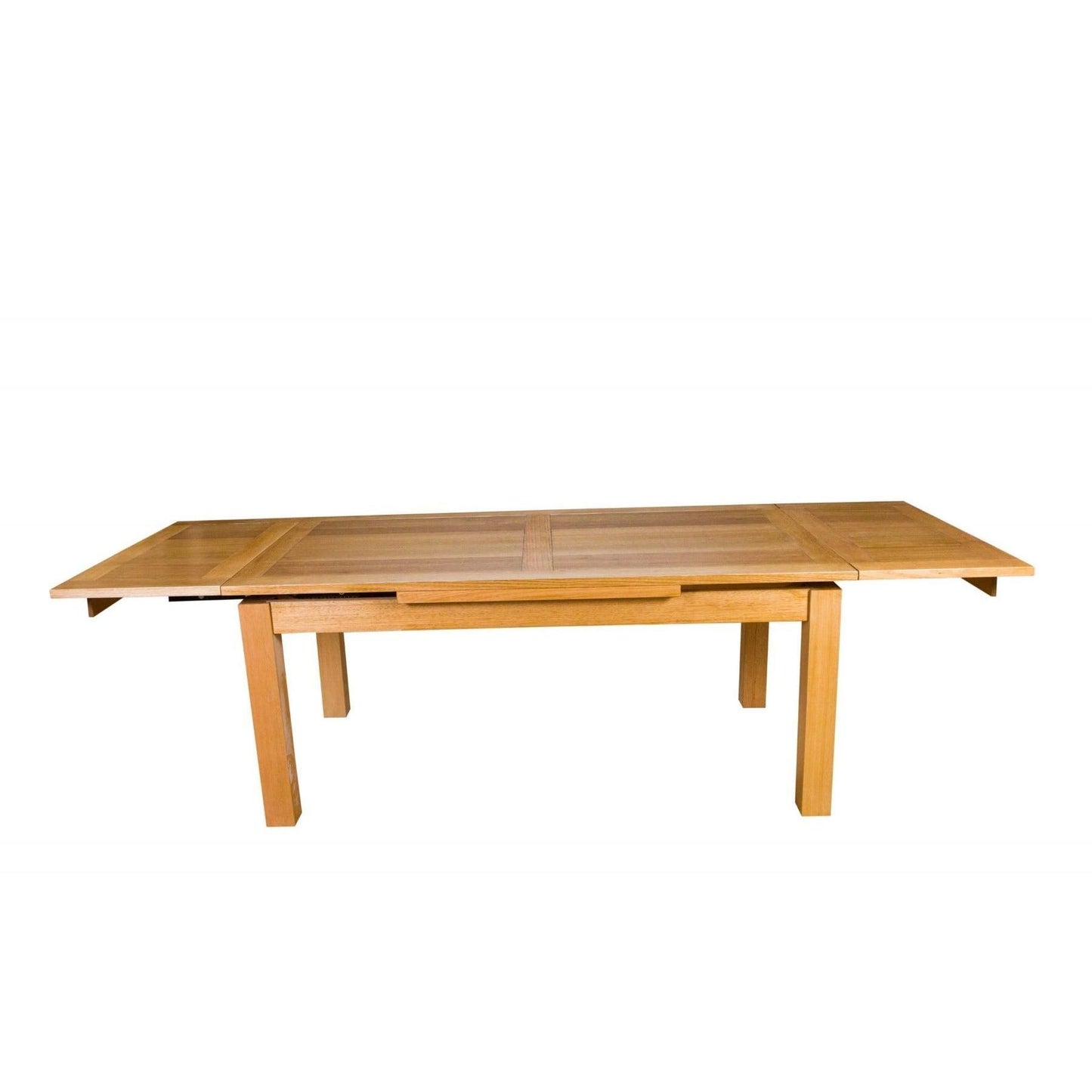ANYA SOLID VICTORIAN ASH SIDE EXTENSION DINING TABLE 150-250CM WHEAT - MyChocolateWood