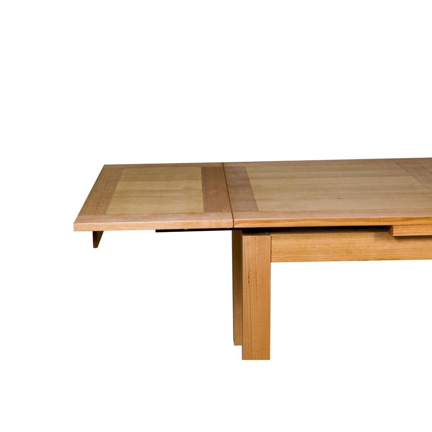 ANYA SOLID VICTORIAN ASH SIDE EXTENSION DINING TABLE 150-250CM WHEAT - MyChocolateWood