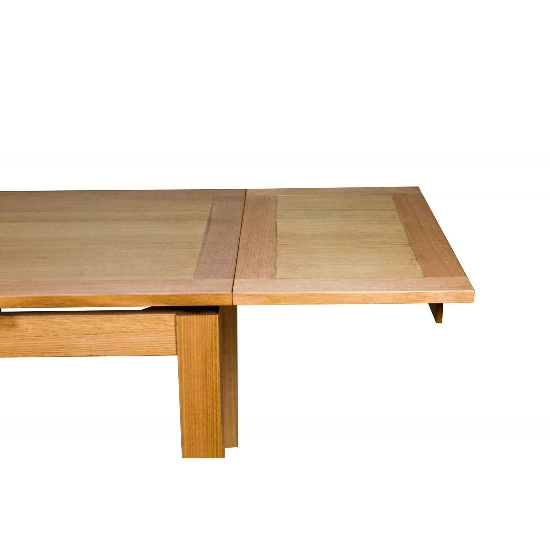 ANYA SOLID VICTORIAN ASH SIDE EXTENSION DINING TABLE 150-250CM WHEAT - MyChocolateWood