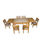 ANYA SOLID VICTORIAN ASH SIDE EXTENSION DINING TABLE 150-250CM WHEAT - MyChocolateWood